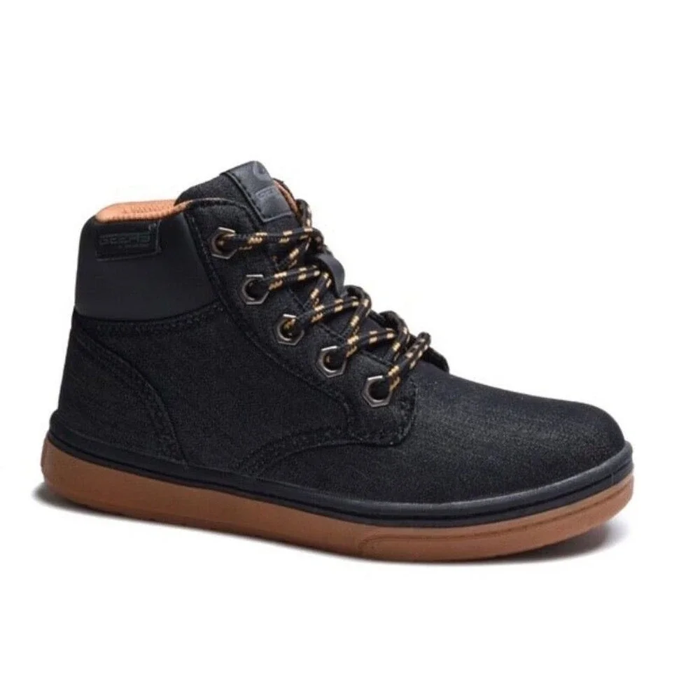 Denim Black Boutique High Top Shoes Youth Size 4‎ NEW